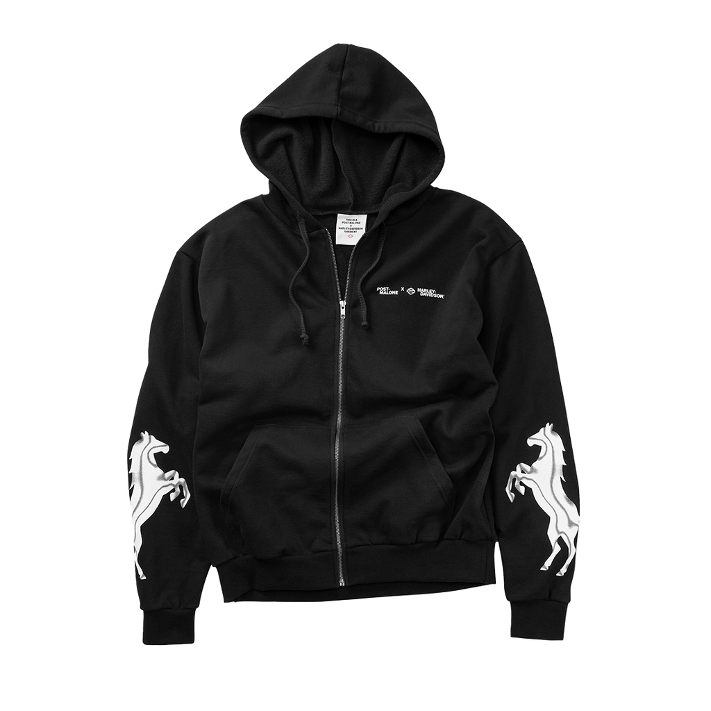 POST MALONE x H-D HORSEPOWER FULL ZIP HOODIE FRONT