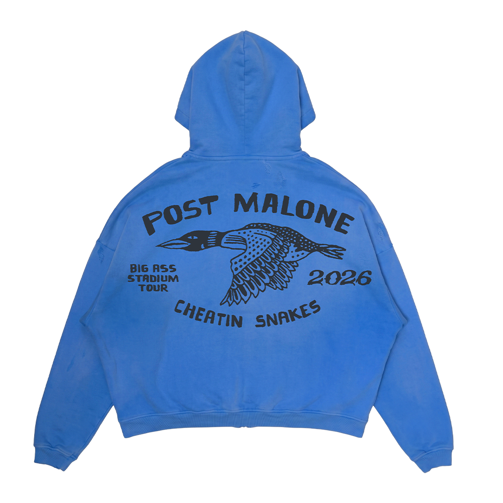 Post Malone x Cheatin' Snakes Zip Up Hoodie Back