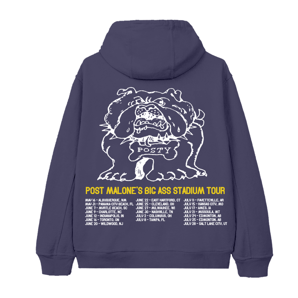 Posty Bulldog Zip Hoodie Back