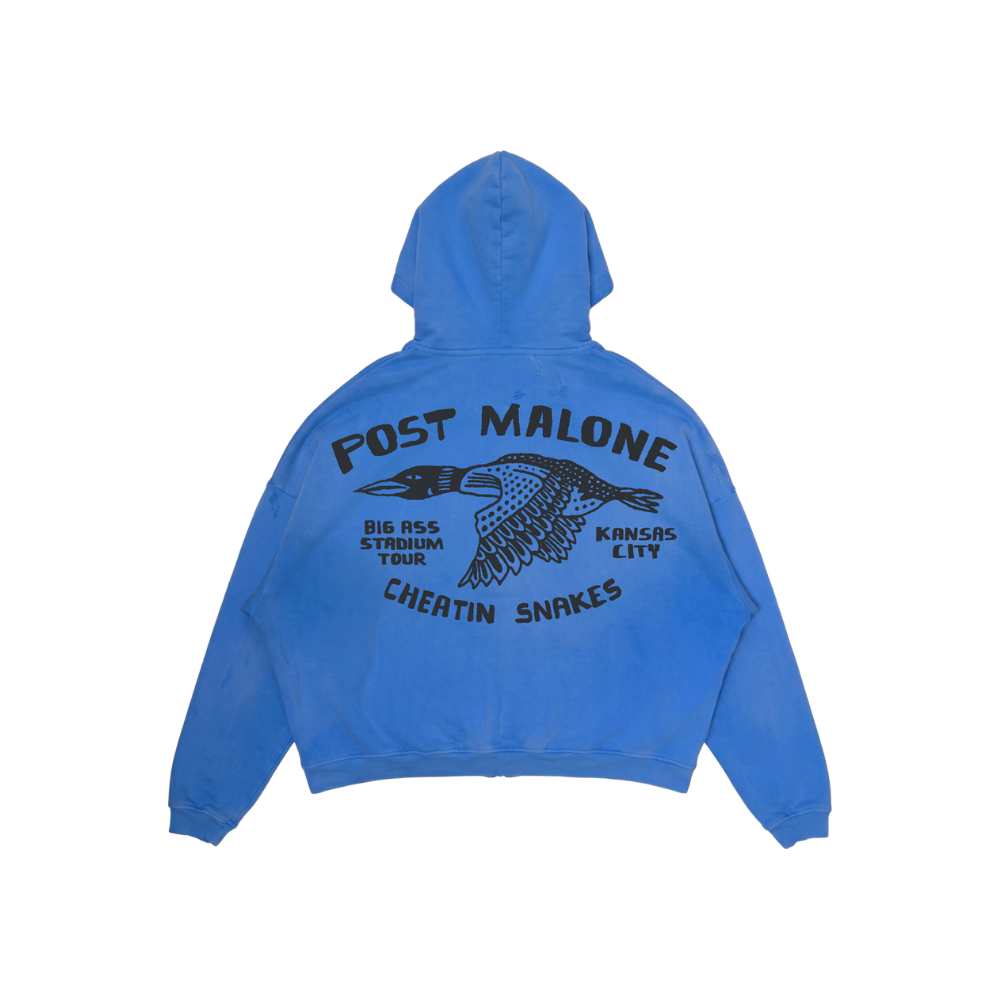 Post Malone x Cheatin Snakes Zip Up Hoodie Back