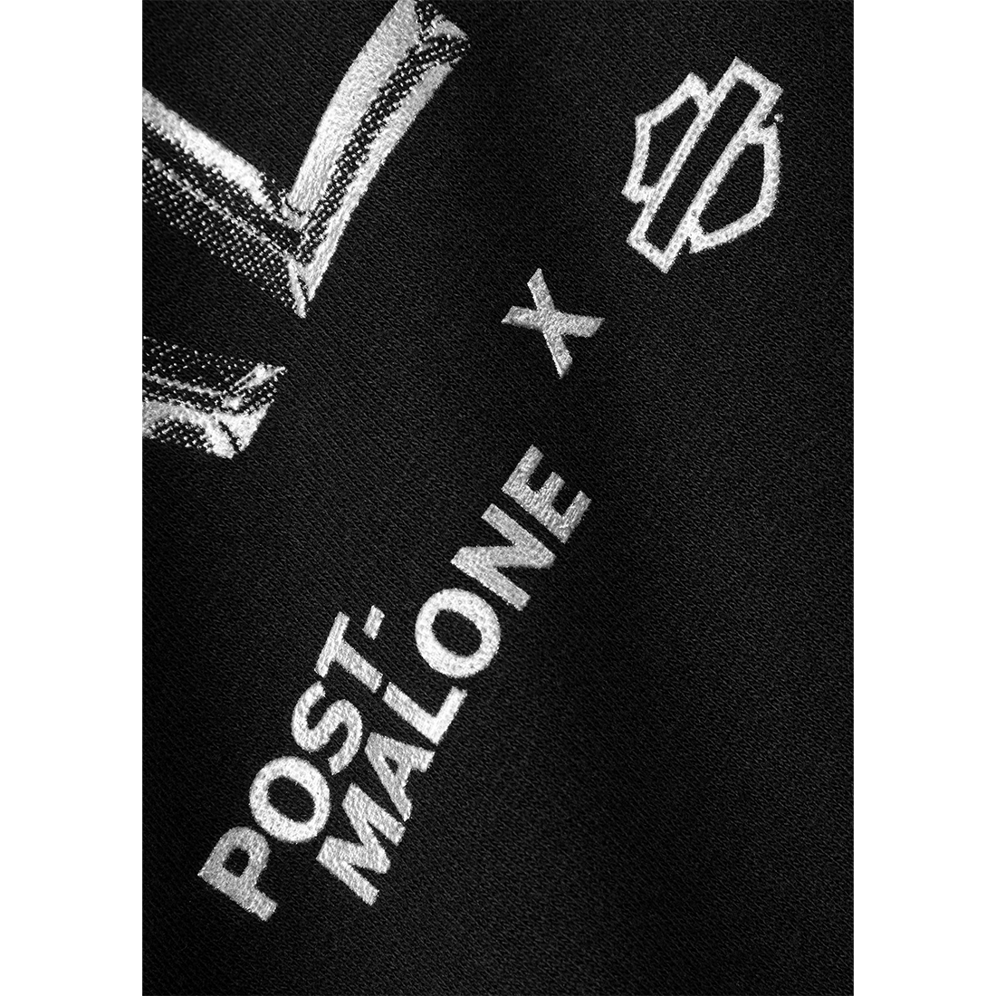 POST MALONE x H-D CHROME MALONE PULLOVER HOODIE DETAIL 1