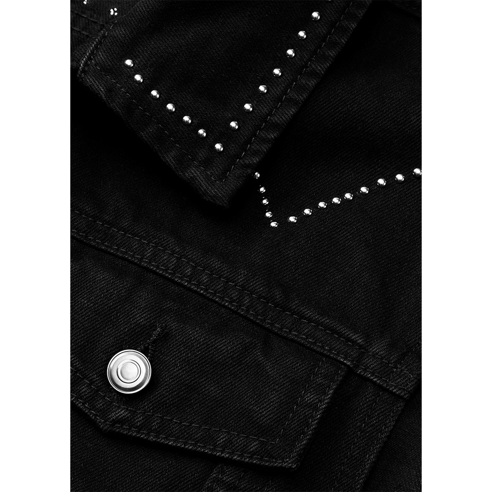 POST MALONE x HD STUDDED HORSEPOWER SLIM FIT DENIM VEST Post Malone